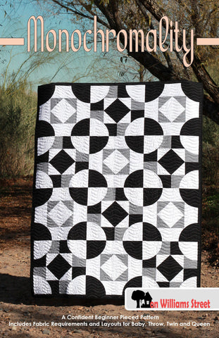 Monochromality Modern Quilt Pattern - PDF Download