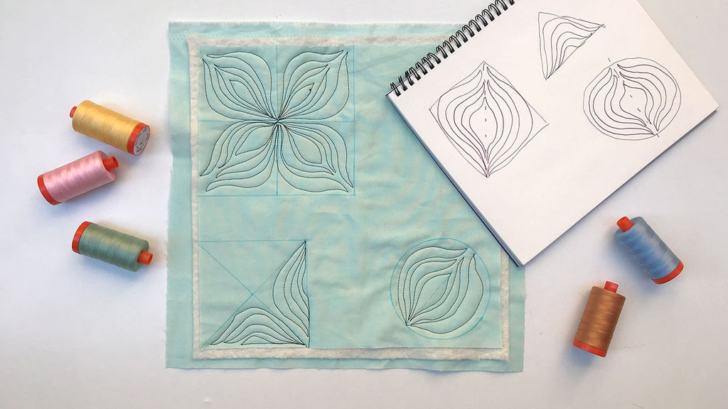 How to Free Motion Quilt Abstract Flowers