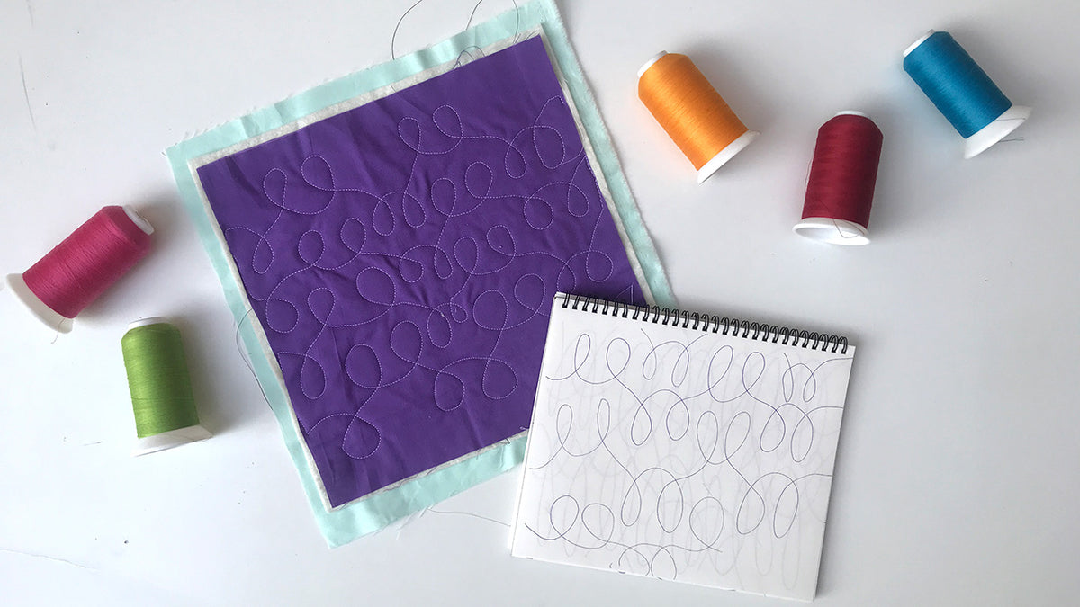 How to Free Motion Quilt Loopy Rows – On Williams Street