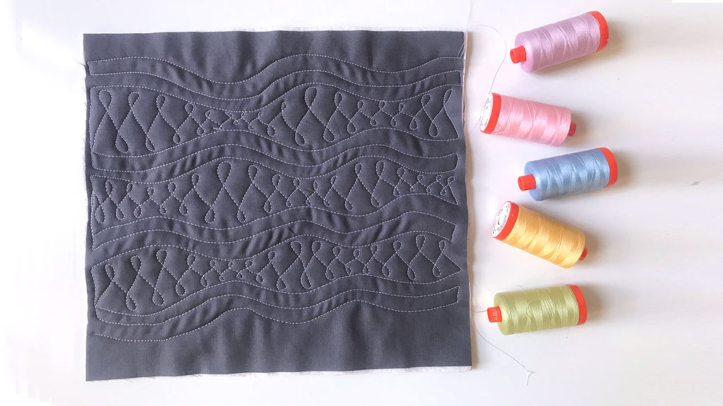How to Free Motion Quilt Filled Waves