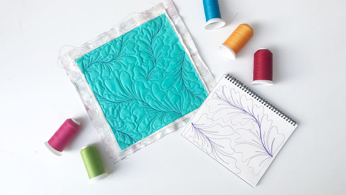 How to Free Motion Quilt Funky Feathers – On Williams Street