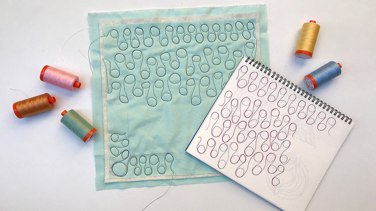 How to Free Motion Quilt Looped Rows – On Williams Street