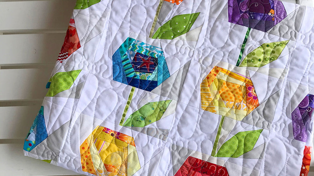 Scrap Flower Quilt – A Foundation Paper Piecing Tutorial