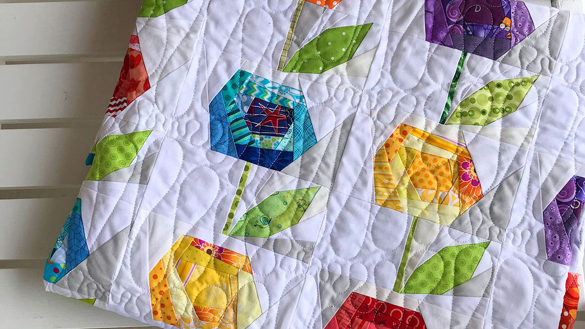 Scrap Flower Quilt A Foundation Paper Piecing Tutorial On Williams