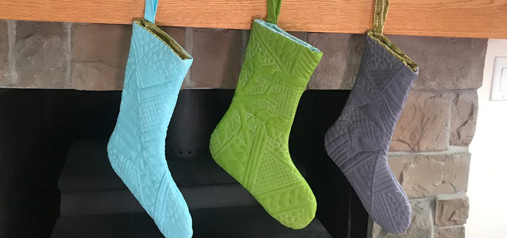 Modern Quilted Christmas Stockings
