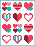 I Love You Modern Quilt Pattern - PDF Download