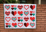I Love You Modern Quilt Pattern - PDF Download