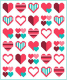 I Love You Modern Quilt Pattern - PDF Download