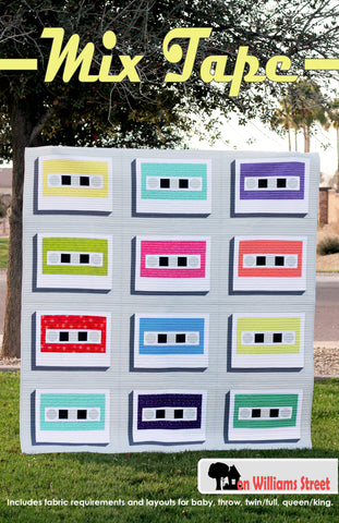 Mix Tape Retro Quilt Pattern - PDF Download